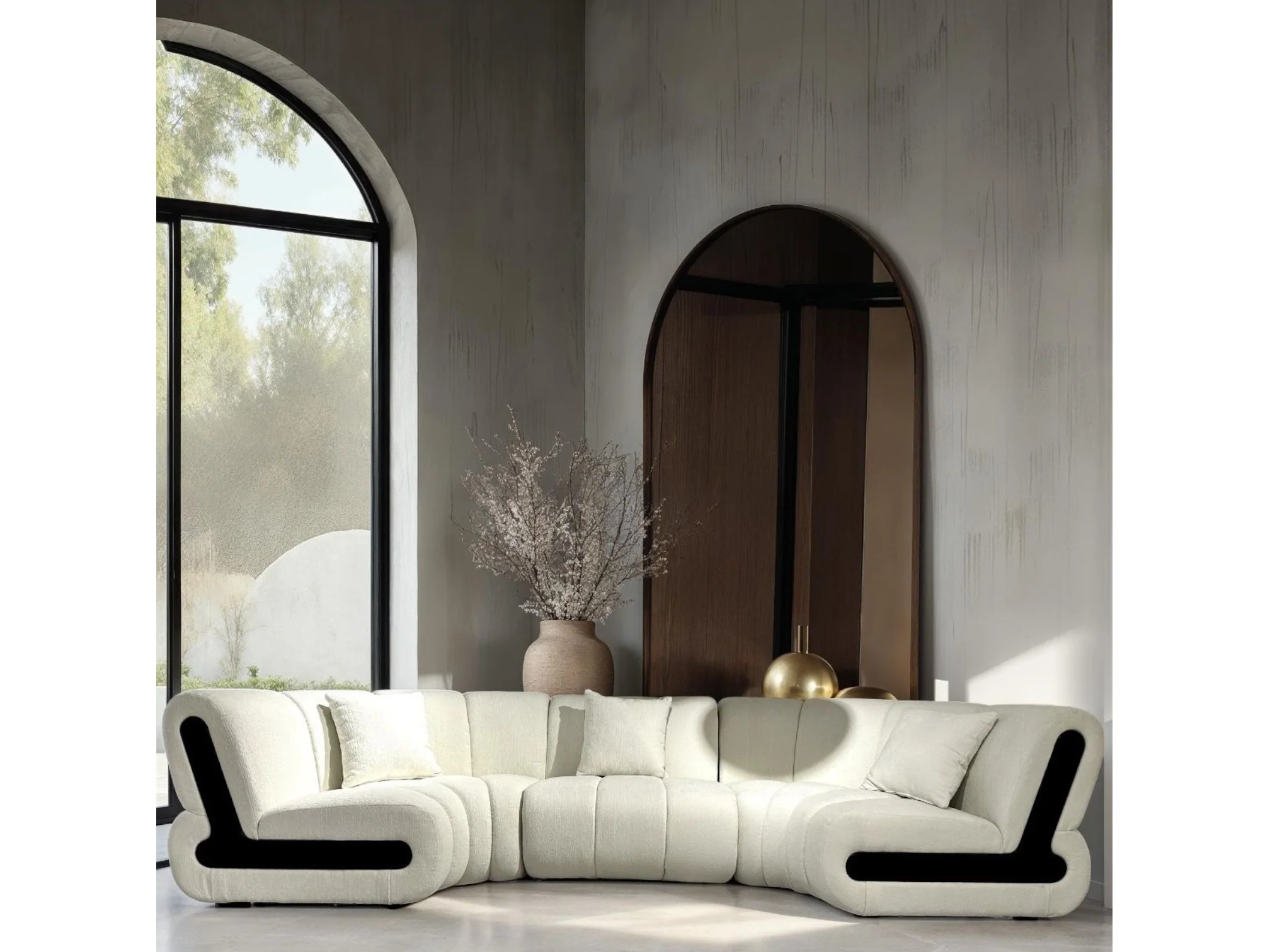 Eternity Modular Curved Sectional White - Image 3