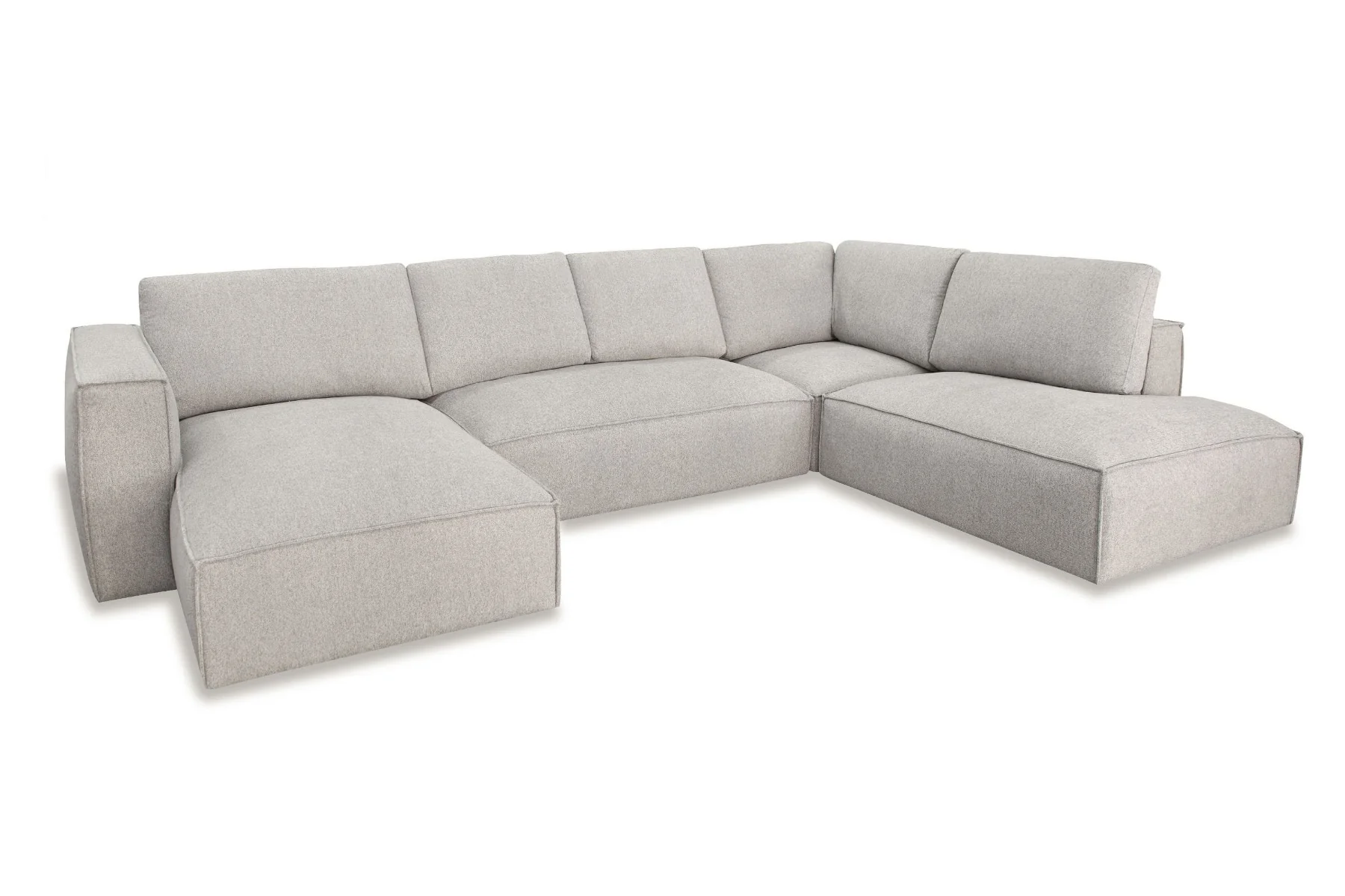 Fabienne Modern Light Grey Fabric Modular Sectional Sofa W/ Left Facing Chaise - Image 2