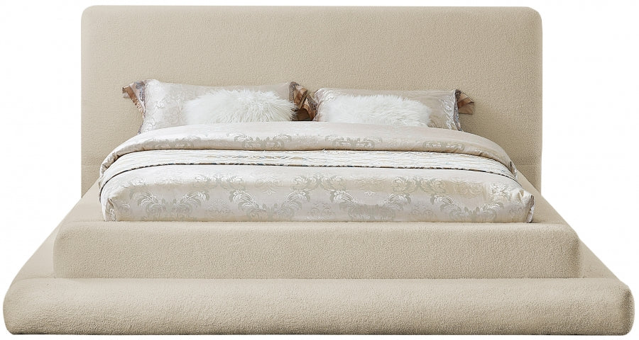 Finland Boucle Fabric Bed Cream - Image 11