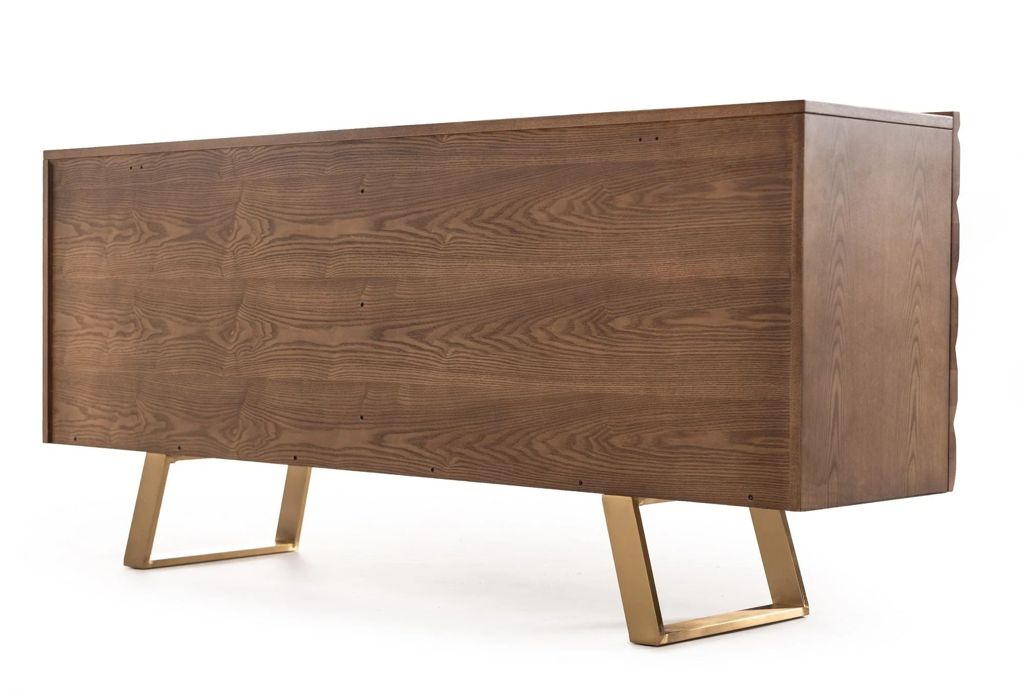 Finland Mid - Century Walnut & Gold Buffet - Image 4