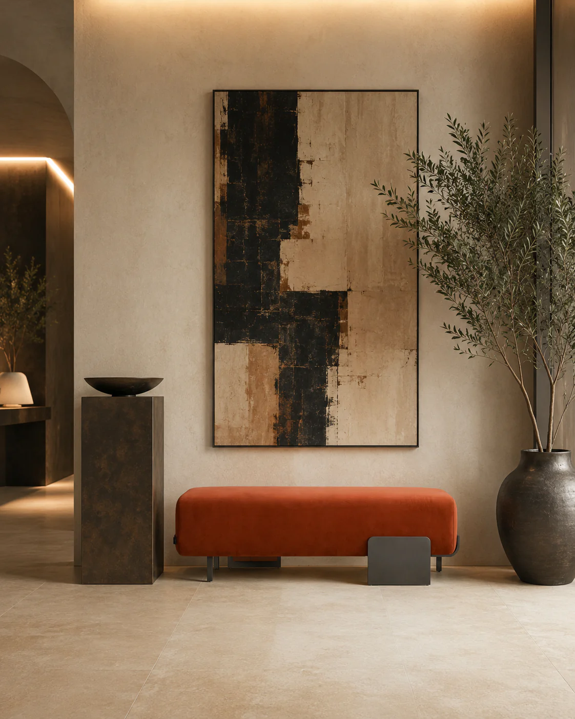 Fortezza Velvet Bench - Image 2