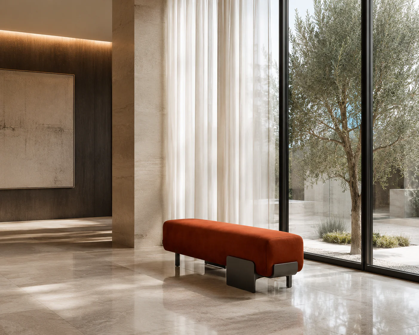 Fortezza Velvet Bench - Image 3