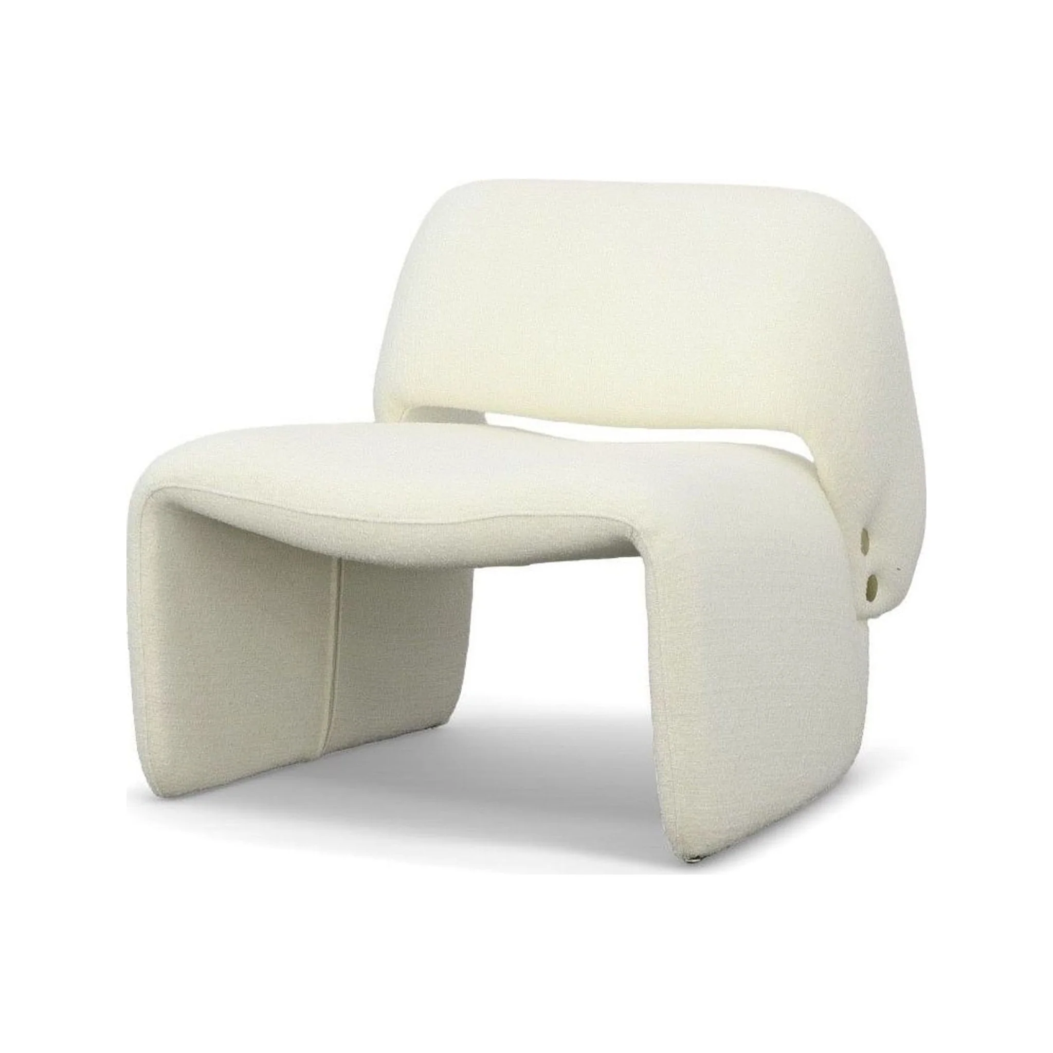 Frankie Modern Off White Fabric Accent Chair