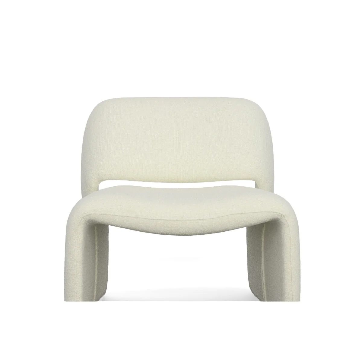 Frankie Modern Off White Fabric Accent Chair - Image 4