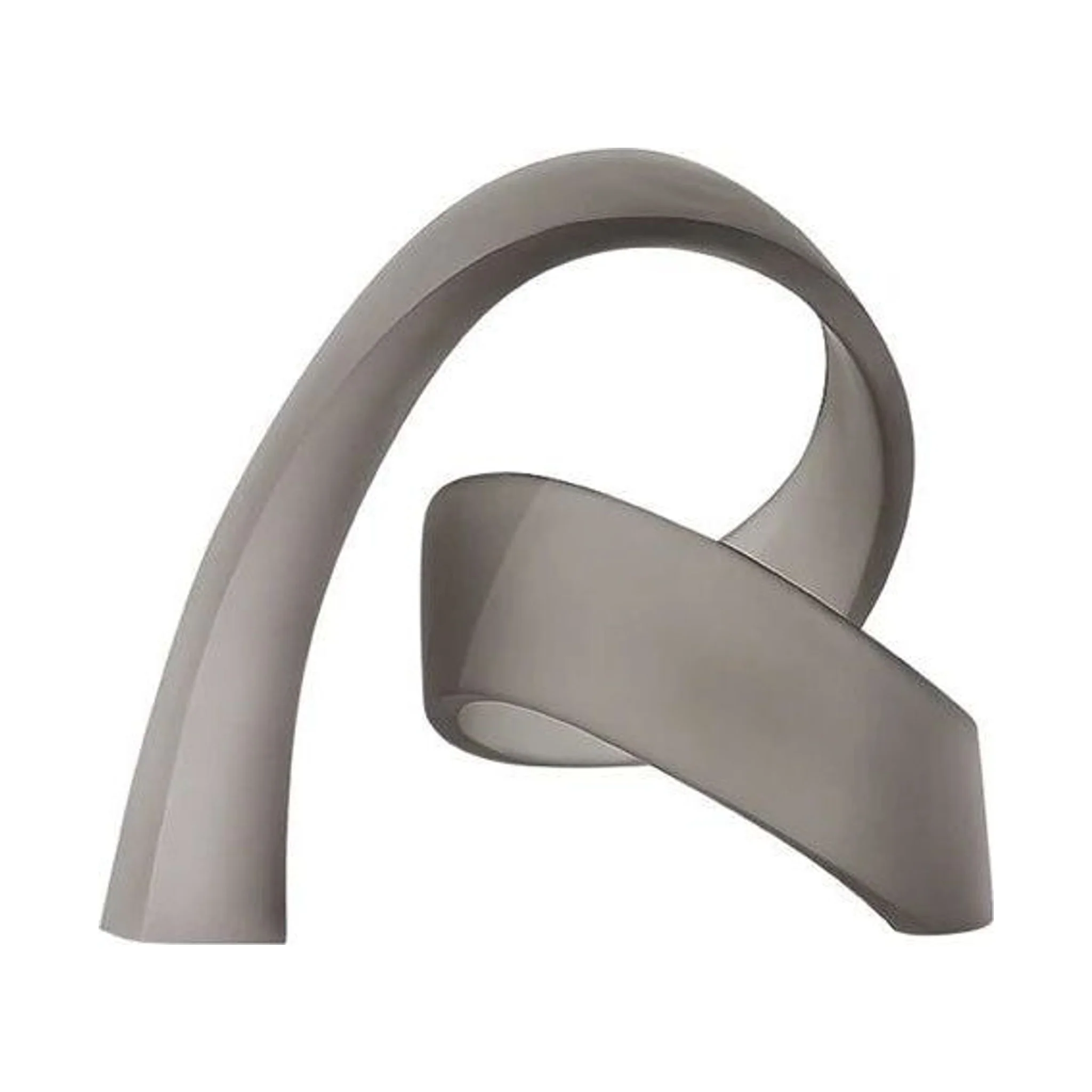 Frosted Resin Abstract Sculpture - Grey