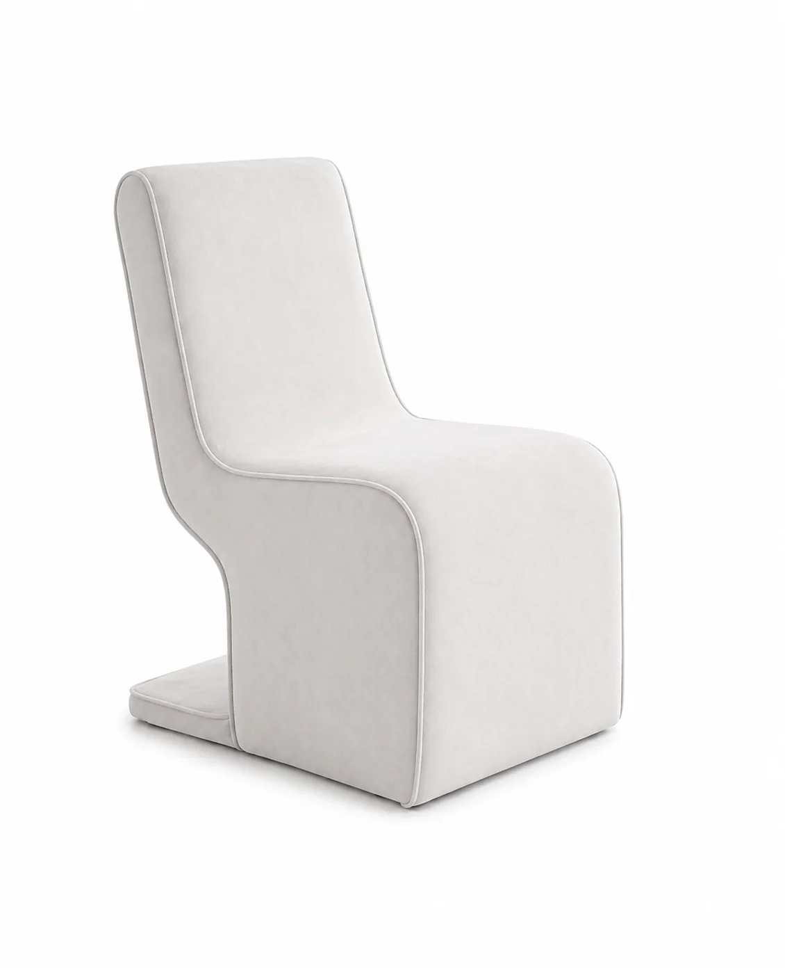 Helix Warm Greige Velvet Dining Chair - Image 3
