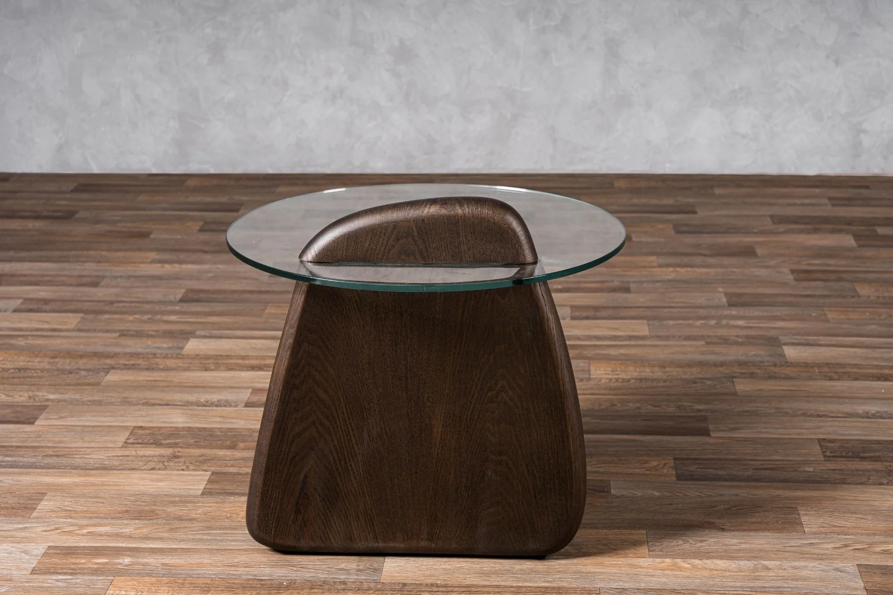 Jacobsen Mid - Century Modern Glass + Dark Walnut End Table - Image 6