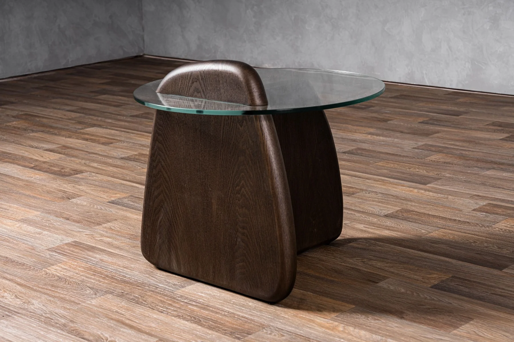 Jacobsen Mid - Century Modern Glass + Dark Walnut End Table - Image 7