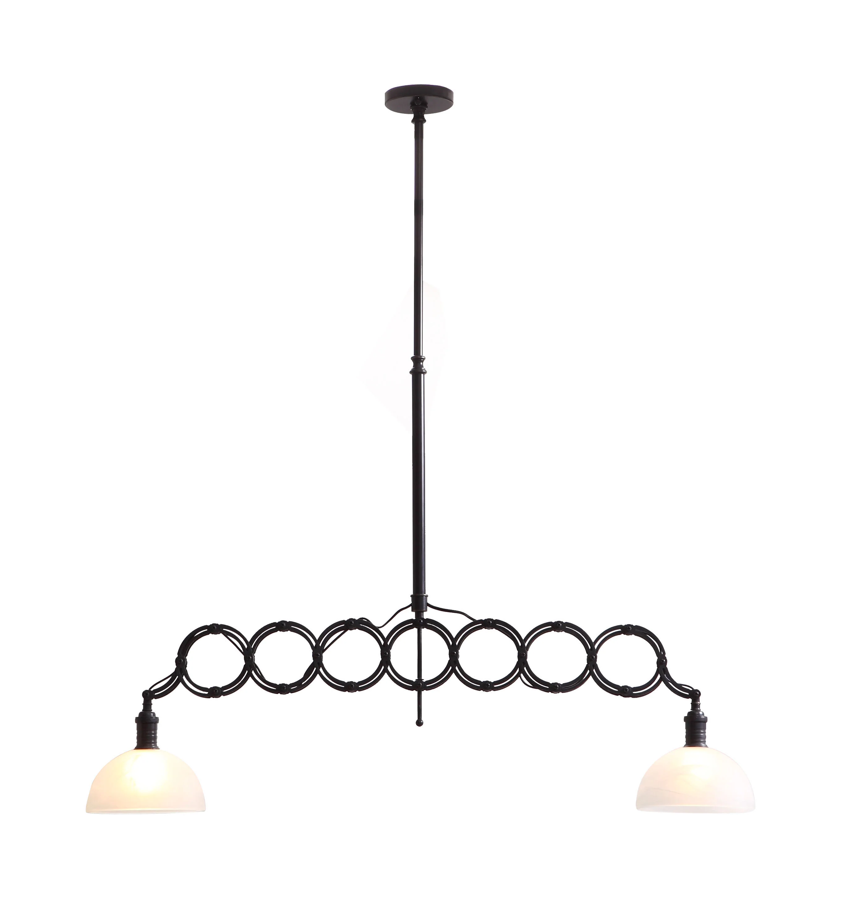 Jade Ceiling Lamp Antique Black Gold - Image 3