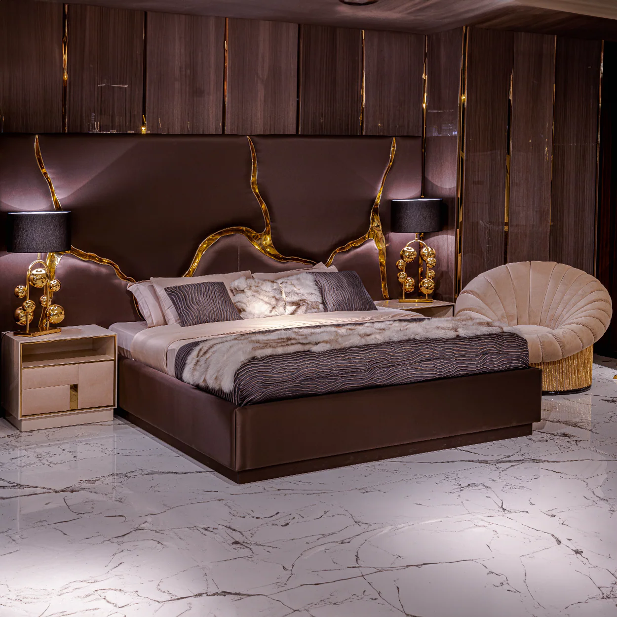 64" Lava Upholstery Bed - Image 5