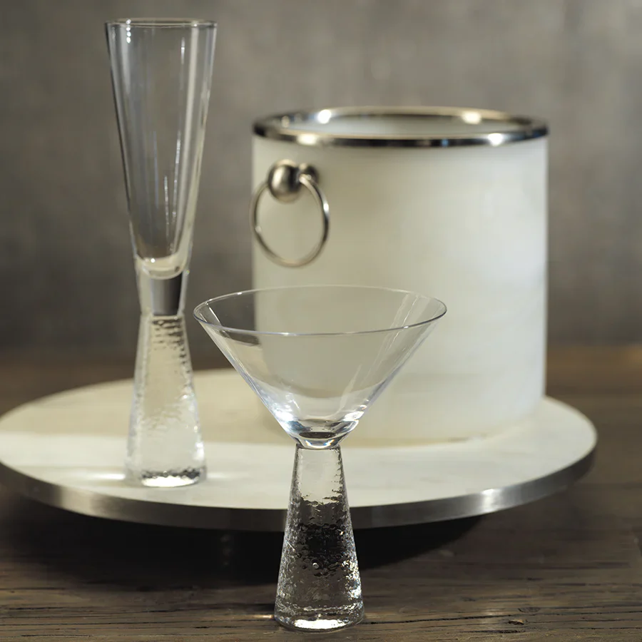 Livogno Champagne Flute On Hammered Stem, Set Of 4 - Image 4