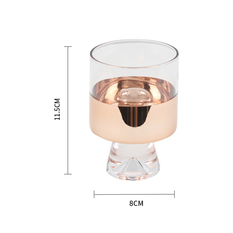5-Piece Luxury Rose Gold Glass Wine Bottle & Cup Whiskey Decanter Set - Image 8