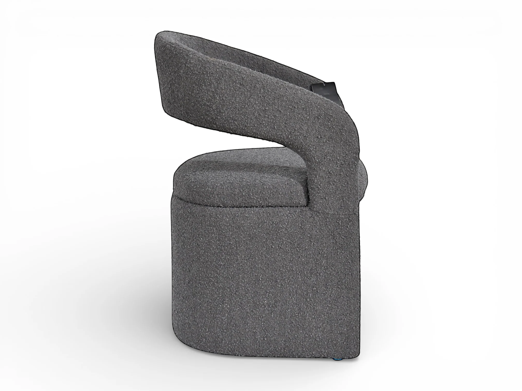 Luzia Gray Bouclé Dining Chair - Image 3