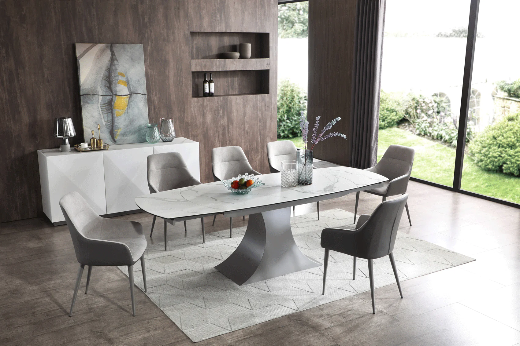 Magnolia Ceramic Dining Marble Table - Image 13