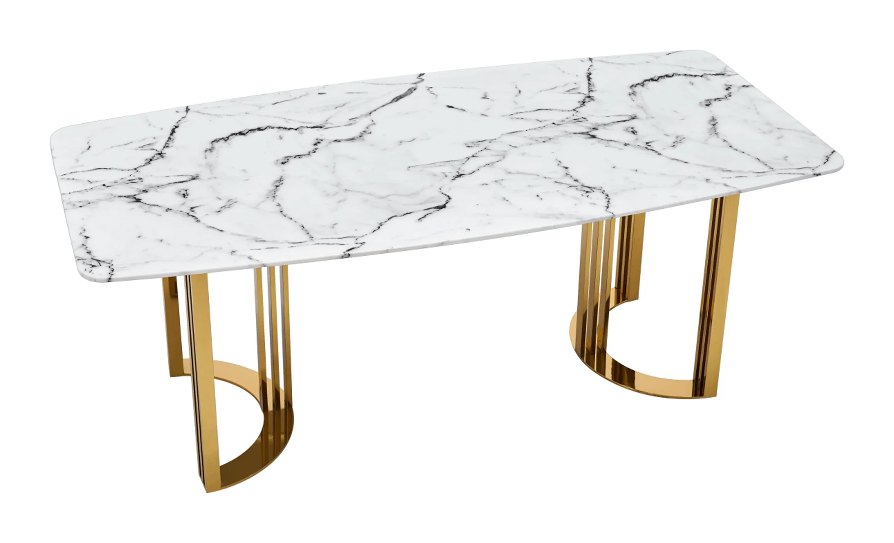 Maisonet Gold Marble Dining Table - Image 6