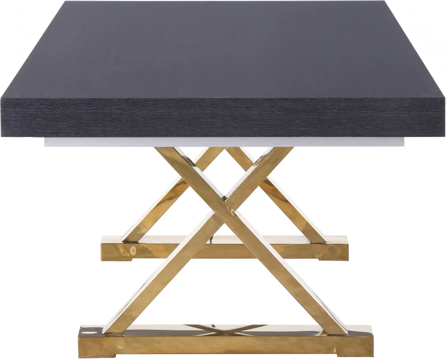 84" - 123.5" Lacquer Maxi Extendable 2 Leaf Dining Table - Grey Oak - Image 5