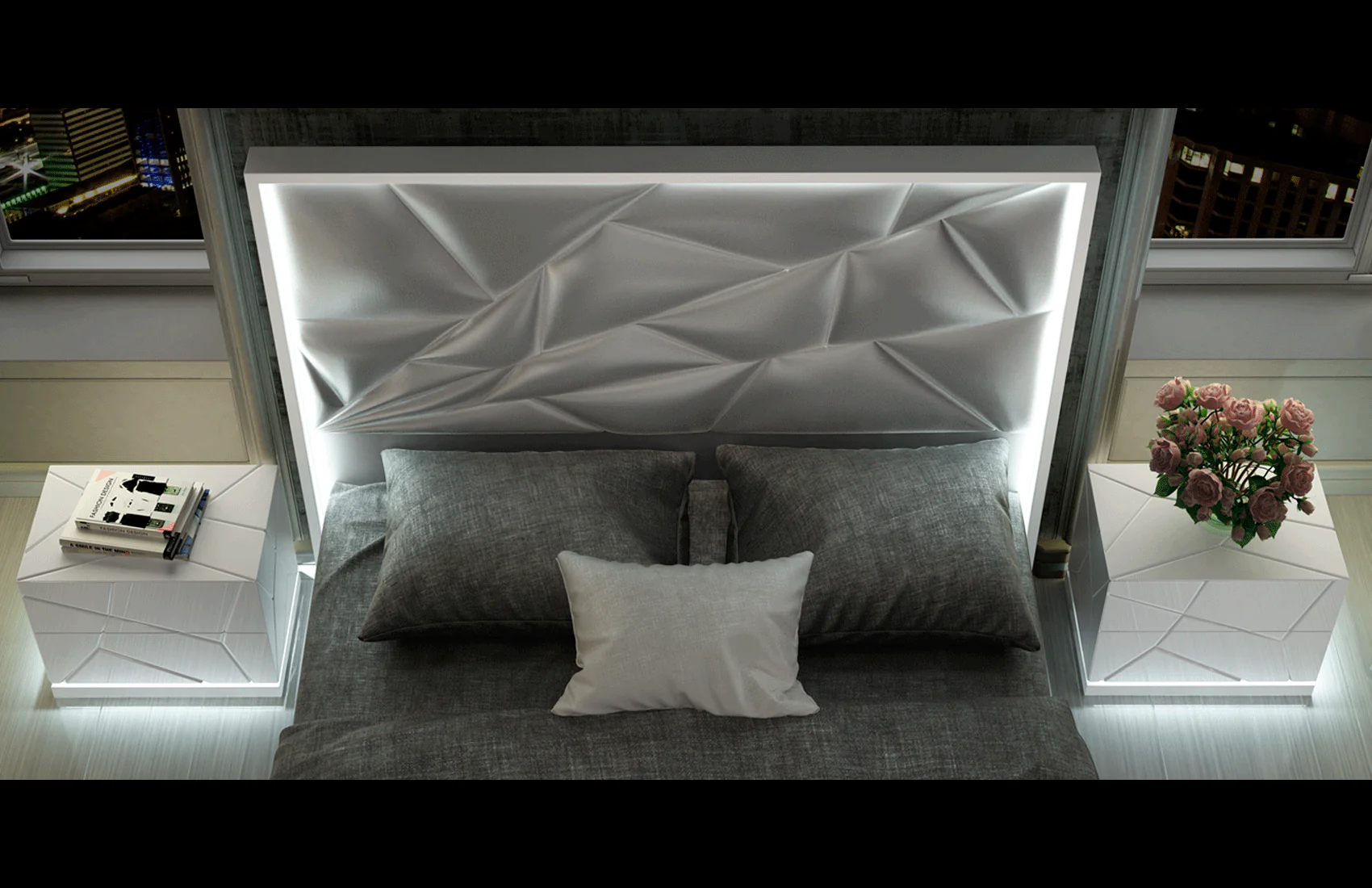 Mikonos Led Panel Bed - Image 4