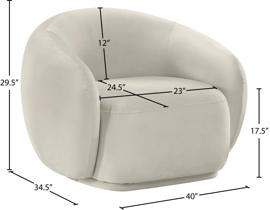 Mirage Velvet Upholstered Fabric Accent Chair - Image 27