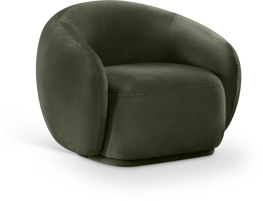 Mirage Velvet Upholstered Fabric Accent Chair - Image 40