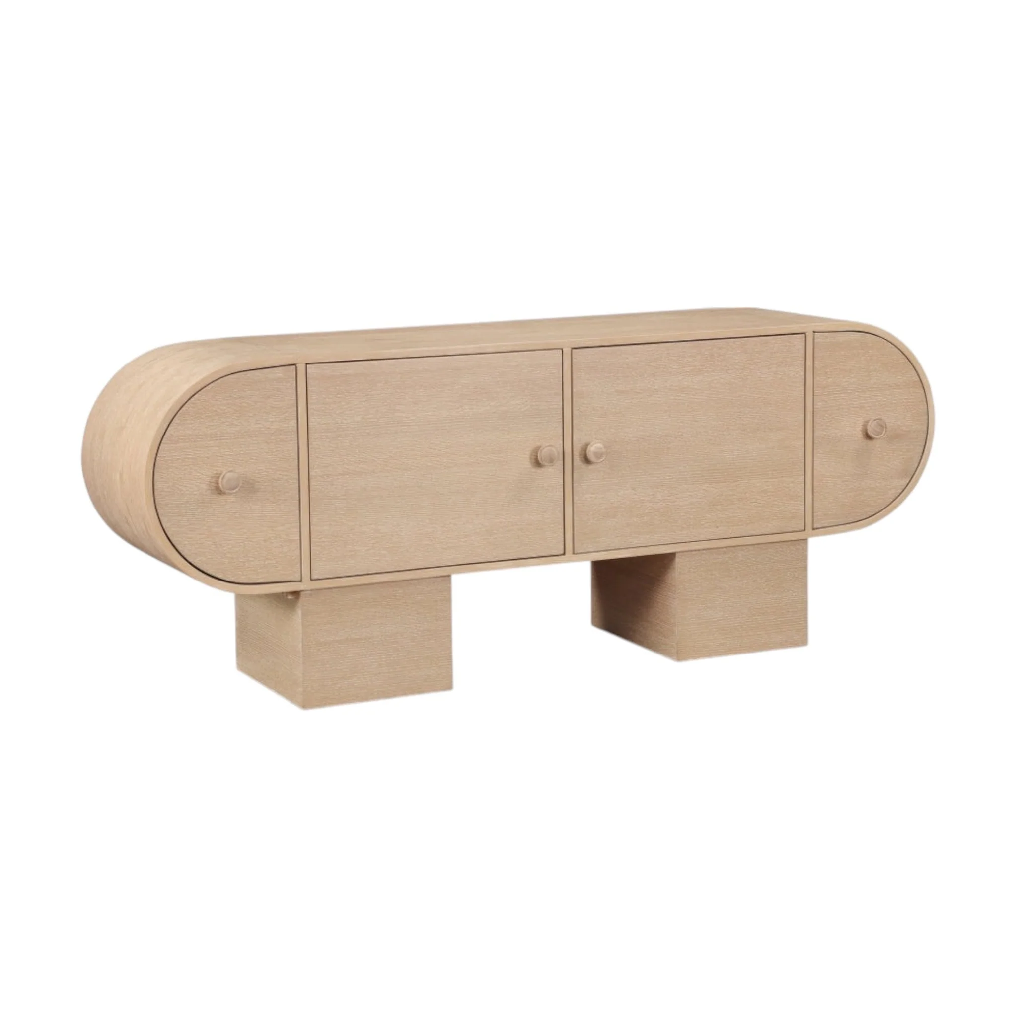 Monroe Oak Veneer Art Deco Sideboard Buffet Cabinet - Image 39