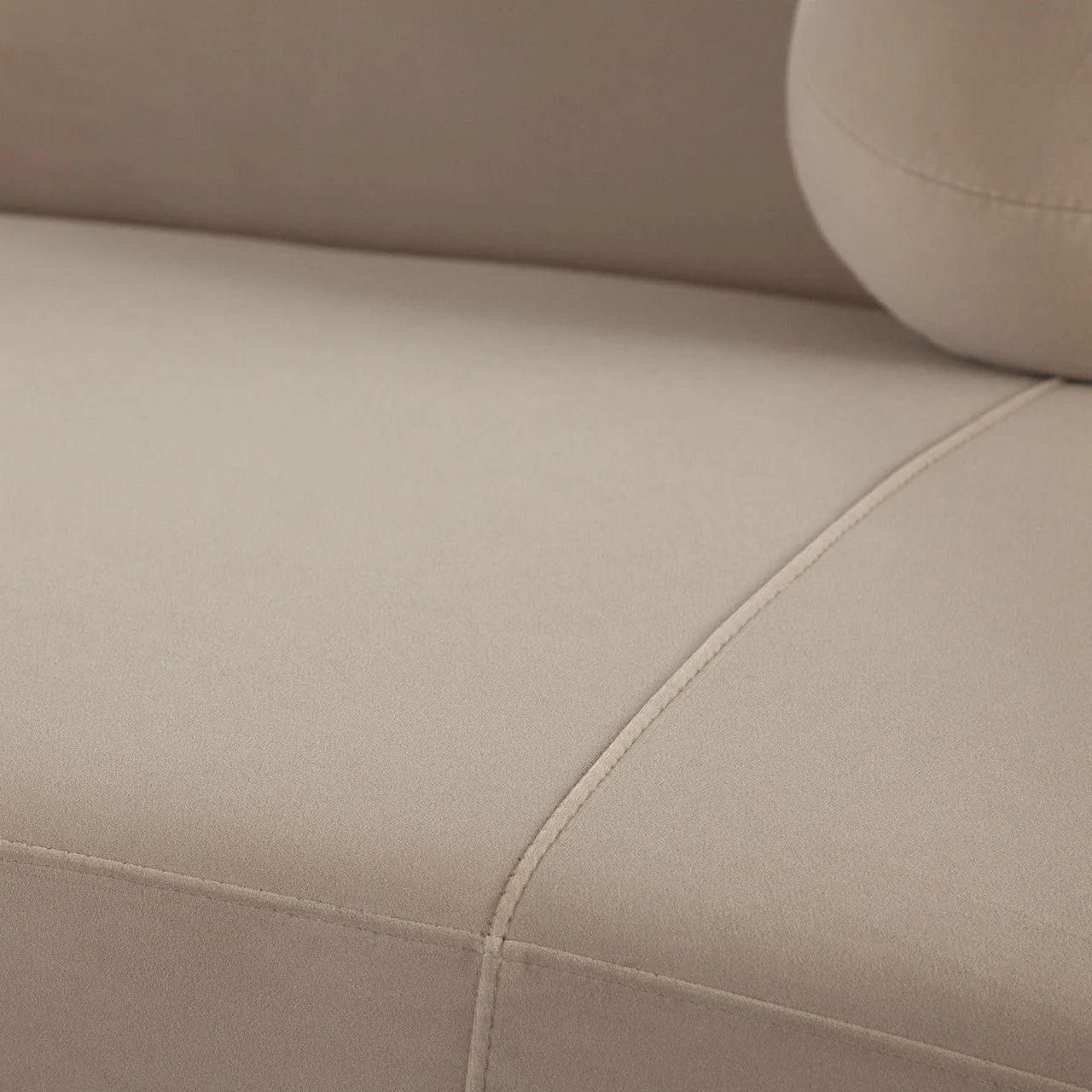 Morgan 2-Piece High Perfomance Velvet Curved Sofa Camel - Image 7