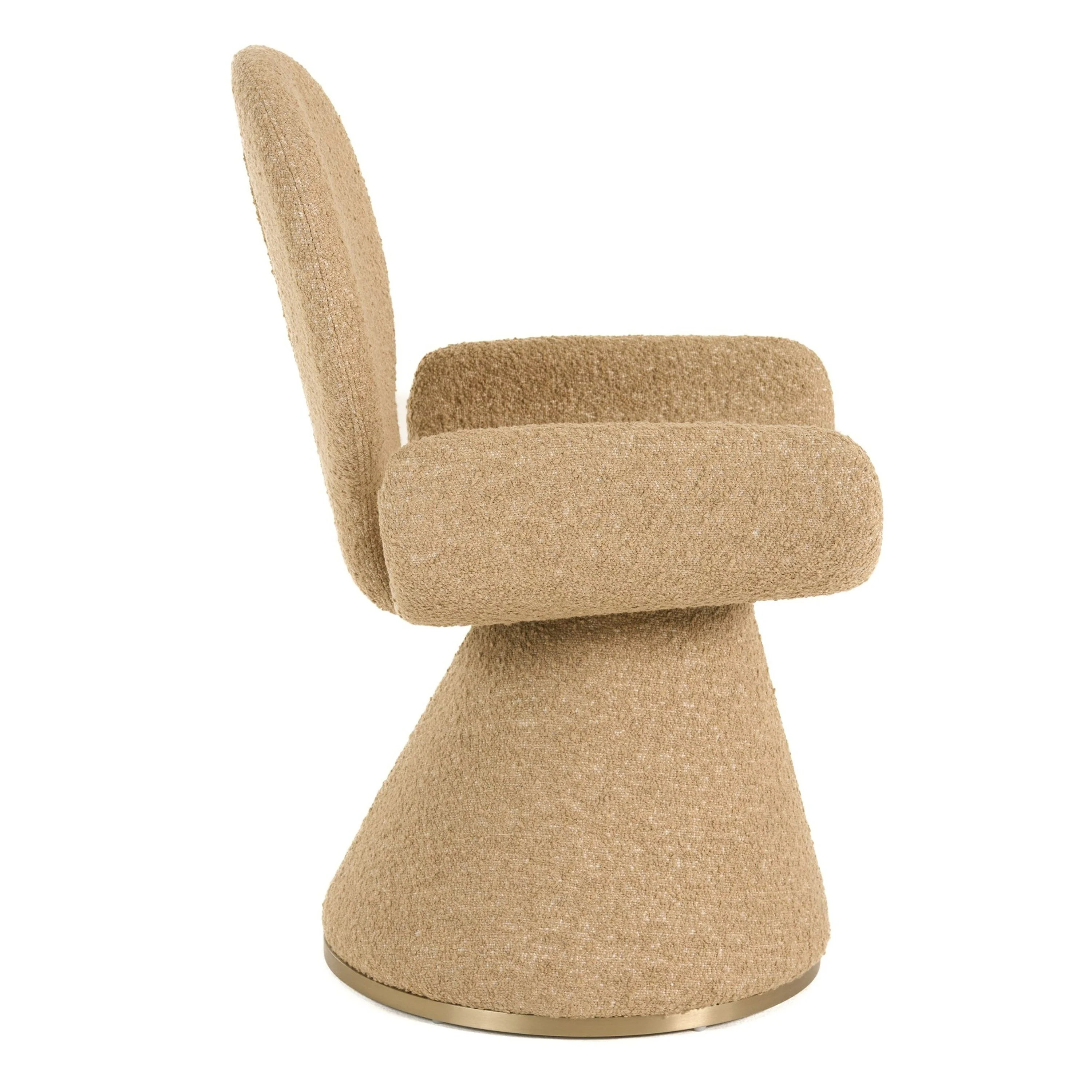Odessa Contemporary Beige Fabric + Brushed Black Gun Dining Chair - Image 4