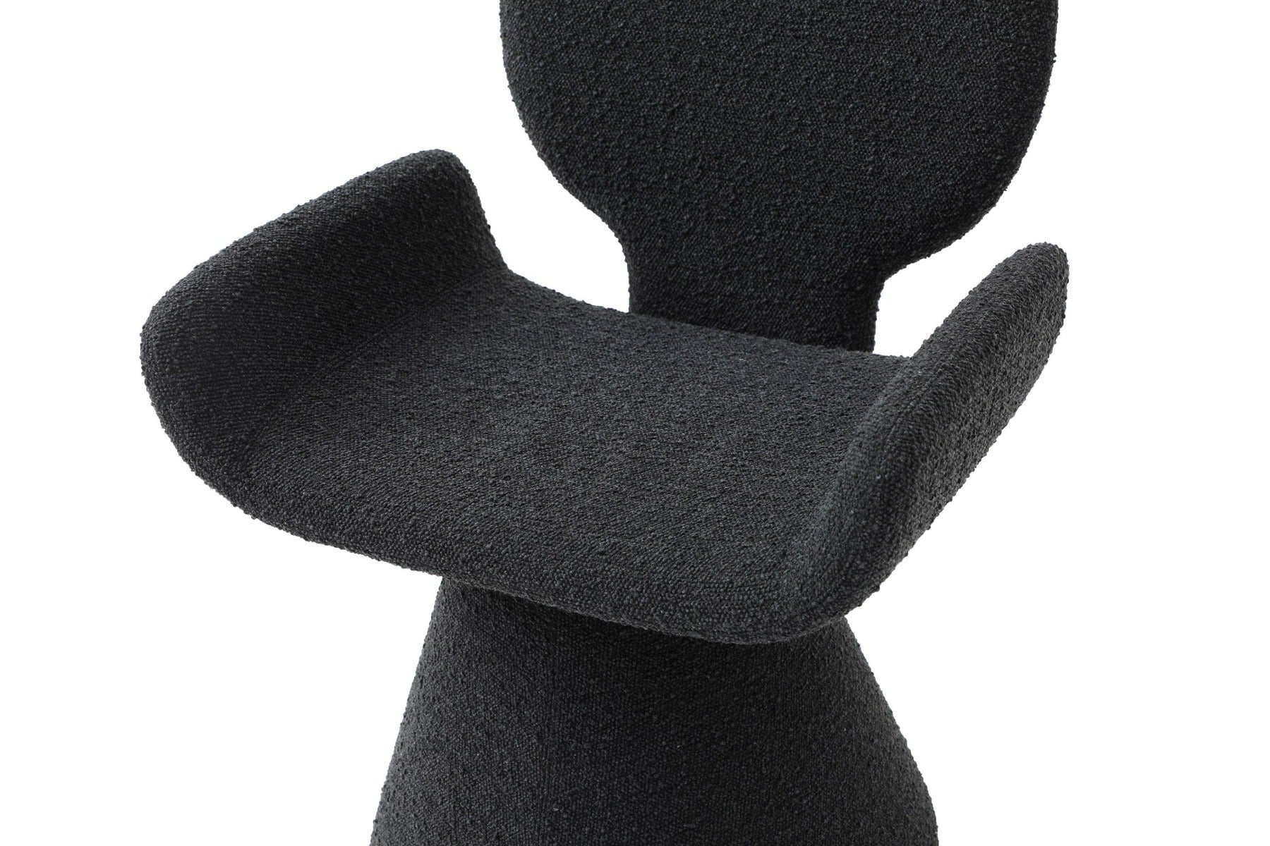Odessa Contemporary Black Fabric + Brushed Black Gun Dining Chair - Image 6