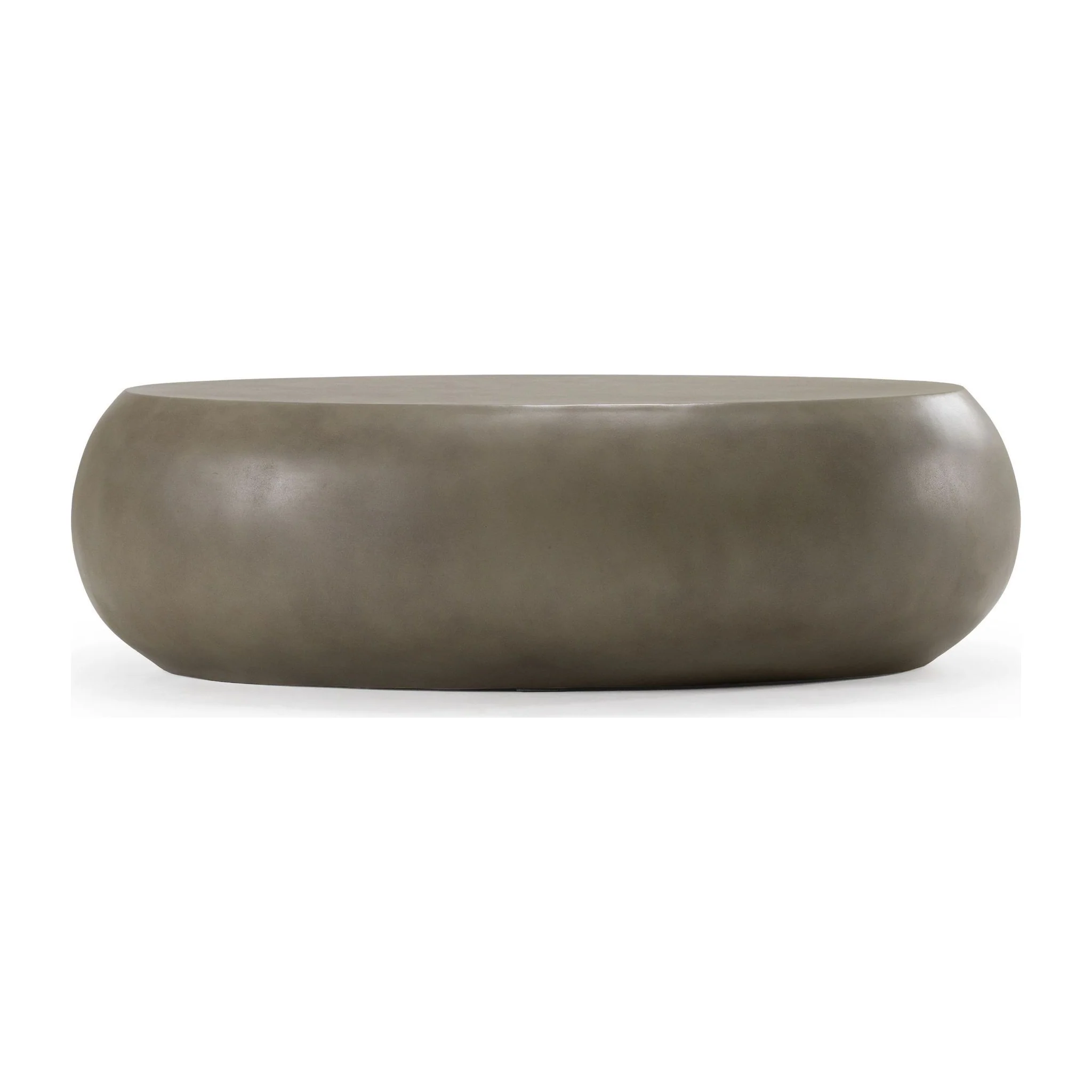 Ostra - Modern Grey Concrete Large Oval Coffee Table