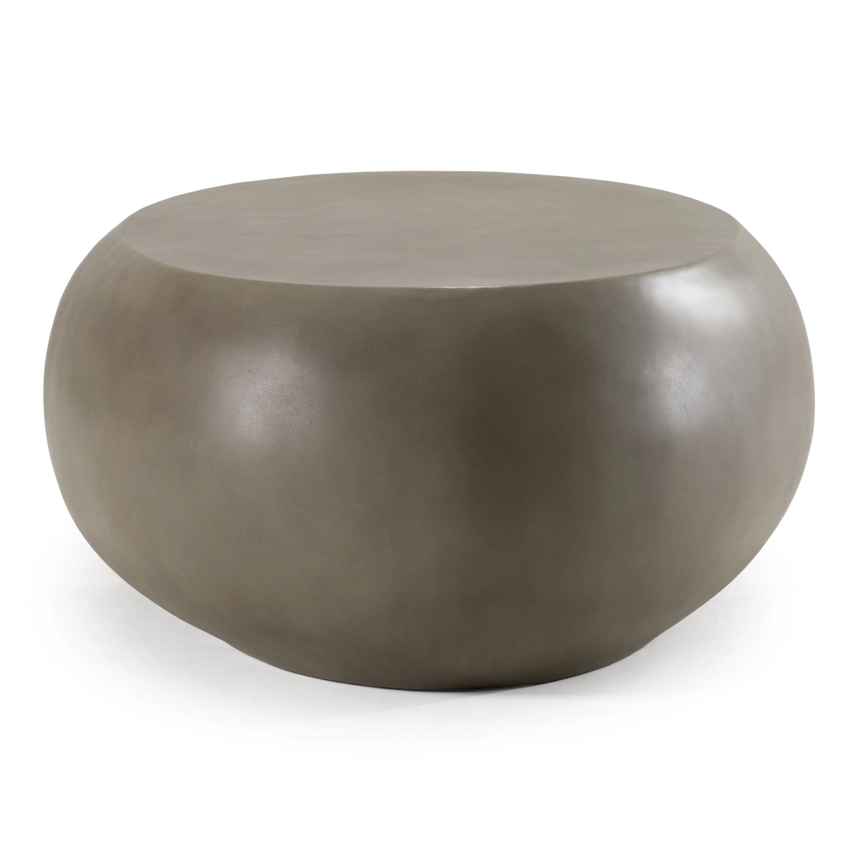 Ostra - Modern Grey Concrete Large Oval Coffee Table - Image 6