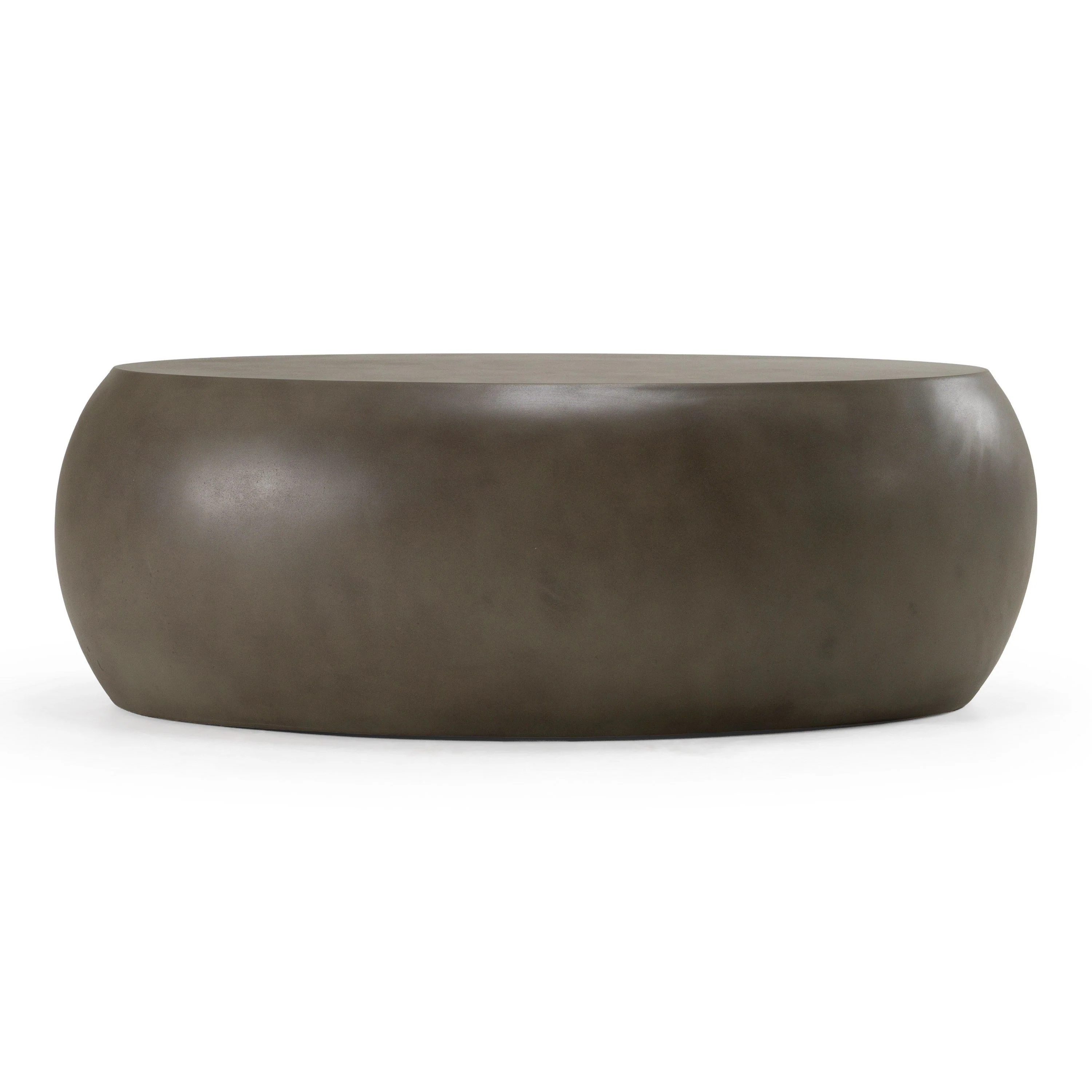 Ostra Modern Grey Concrete Oval Coffee Table - Image 2