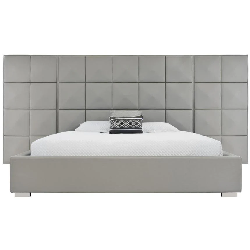 Oxford Suite Gray King Platform Panel Bed - Image 3
