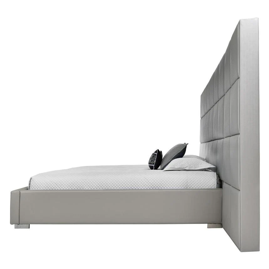 Oxford Suite Gray King Platform Panel Bed - Image 7
