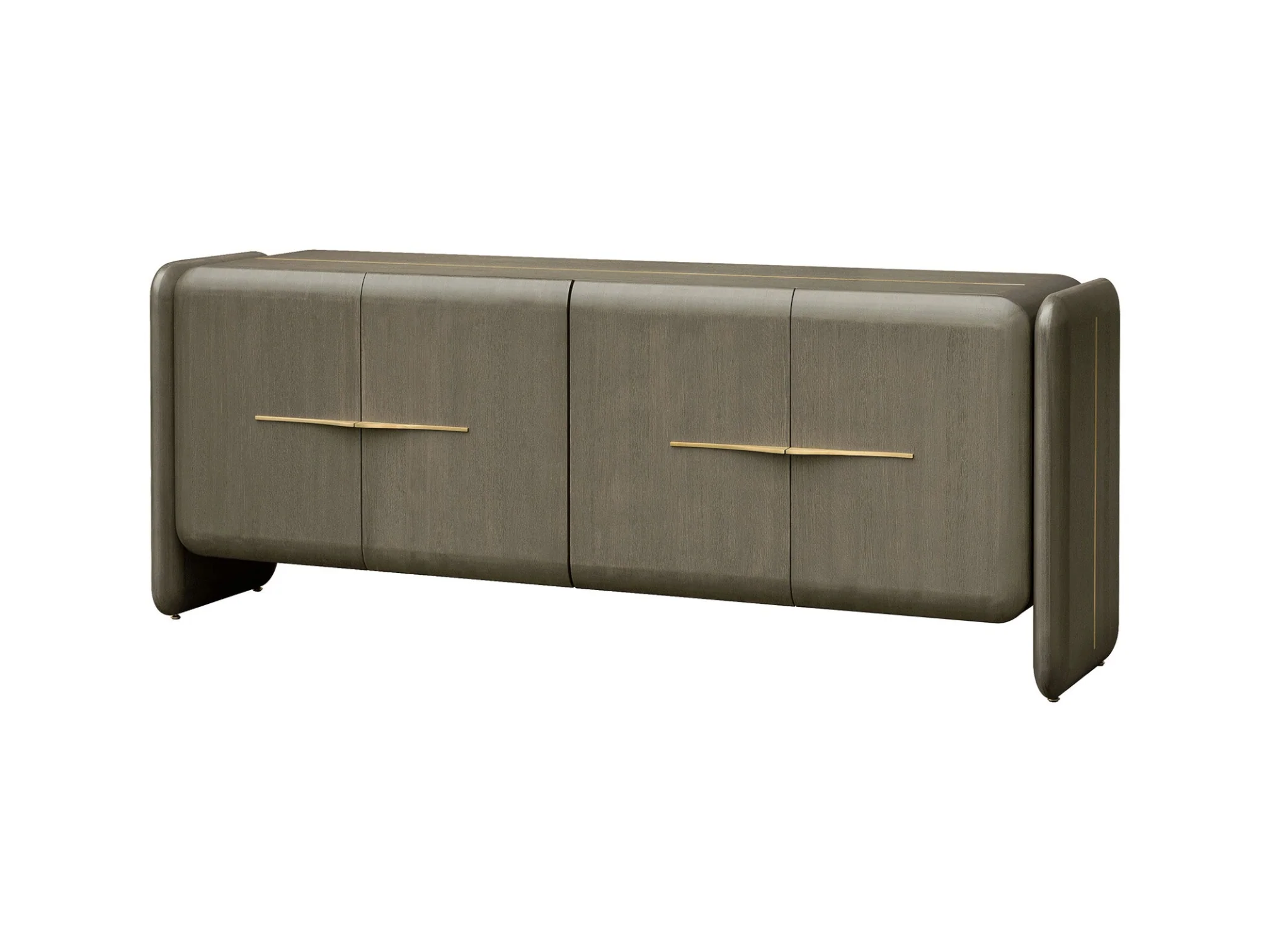 Pebble Cave Ash Oak 4 Door Sideboard and Mirror - Image 3