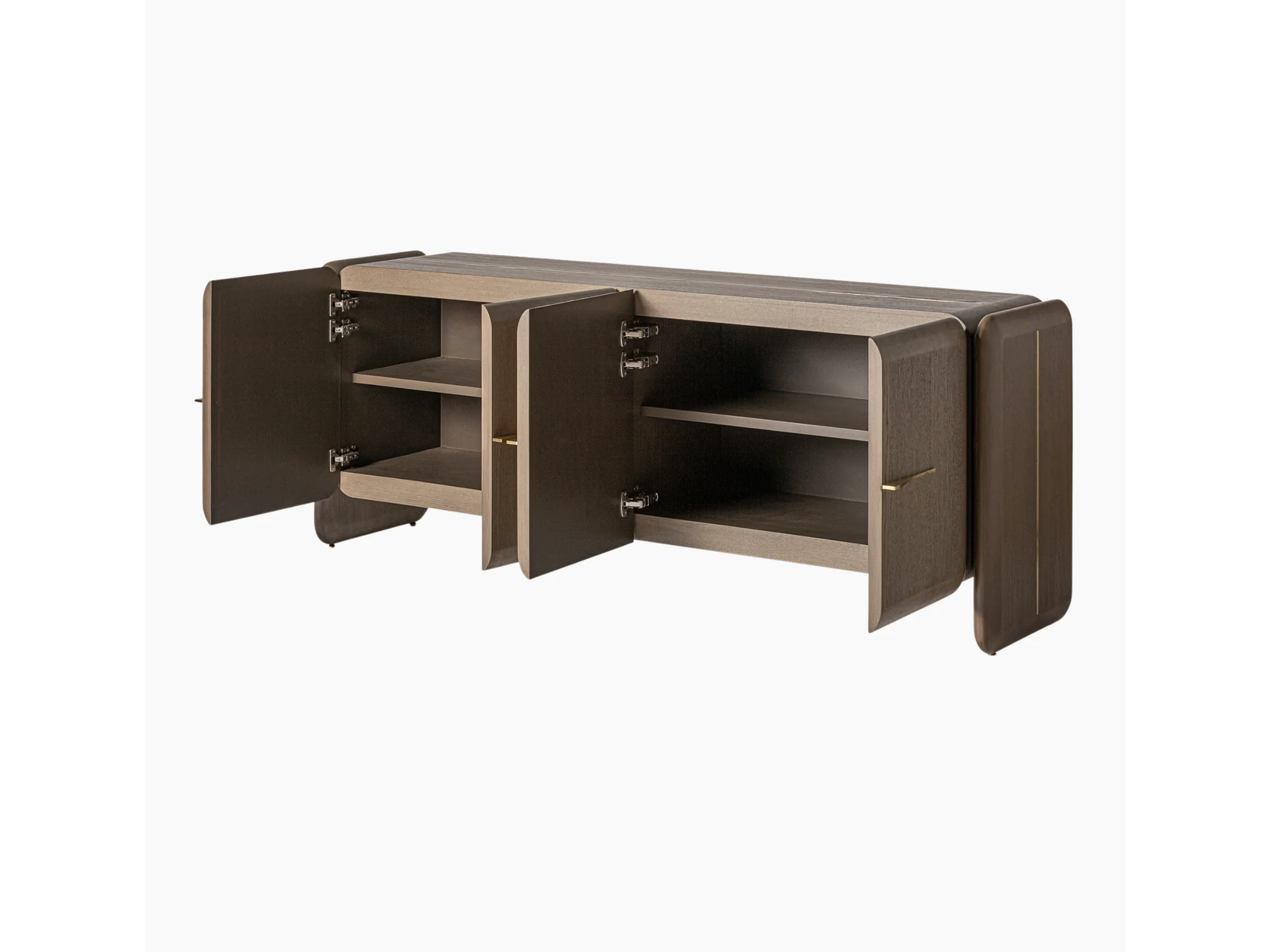 Pebble Cave Ash Oak 4 Door Sideboard and Mirror - Image 8