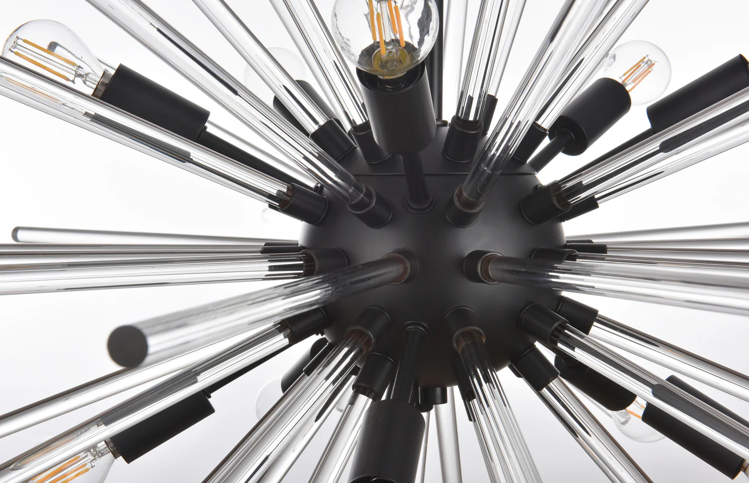 Porto 10 Light 32" Wide Crystal Sputnik Chandelier With Clear Royal Cut Crystals Black - Image 4