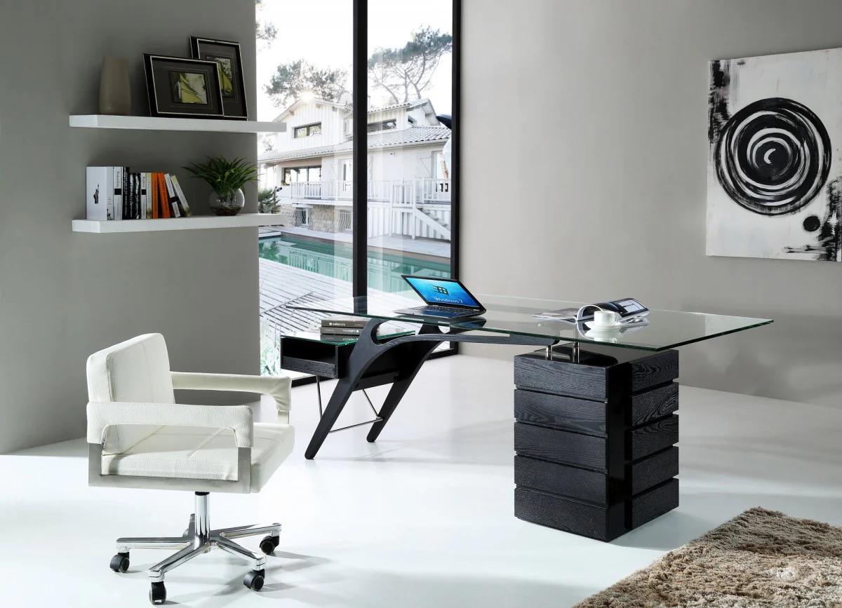 Prada - Contemporary Black Ash Desk - Image 14