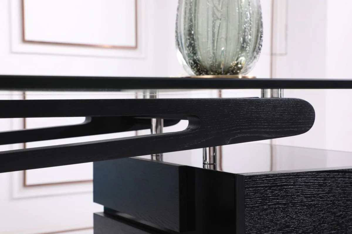 Prada - Contemporary Black Ash Desk - Image 6