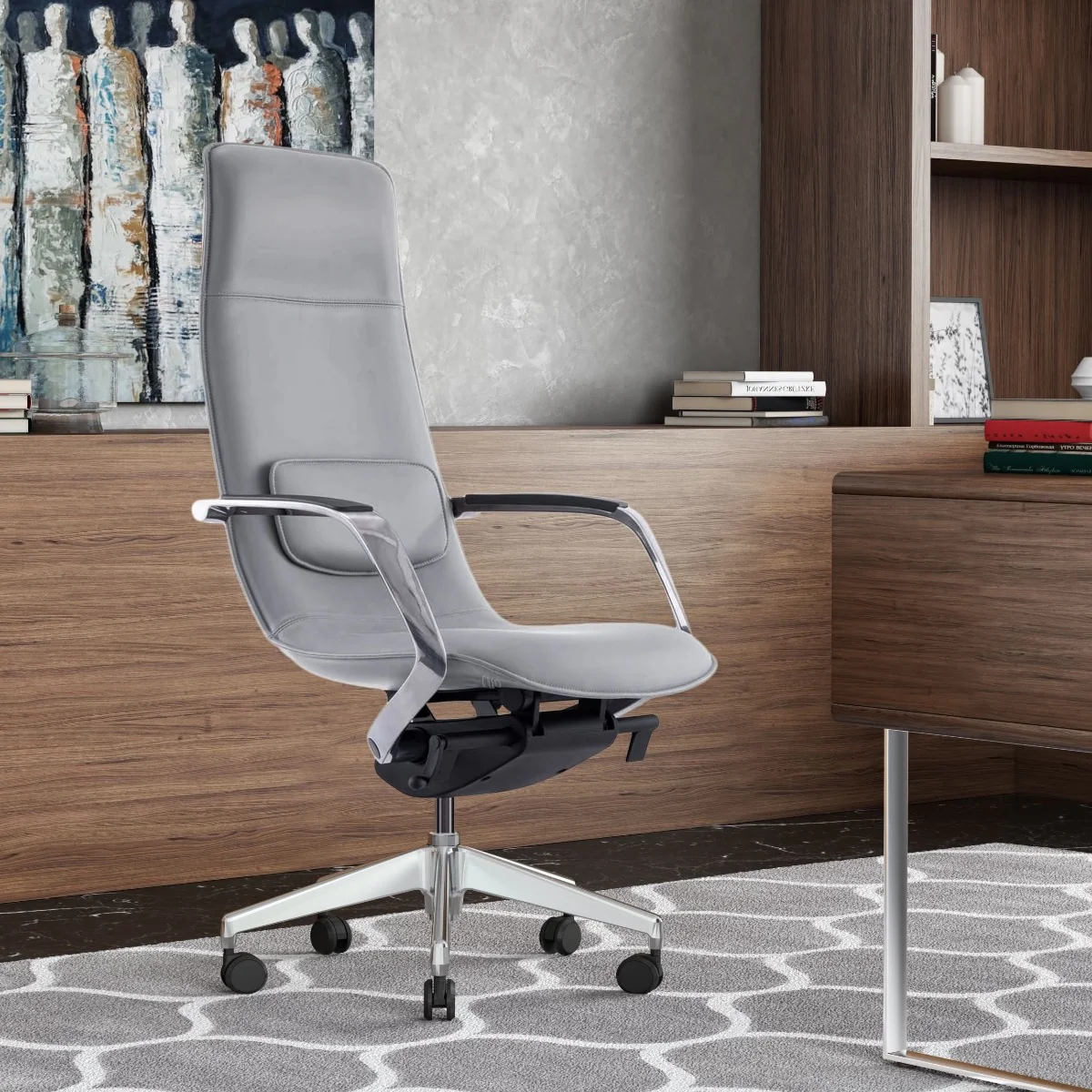 Proctor Modern Grey High Back Executive Office Chair - Image 3