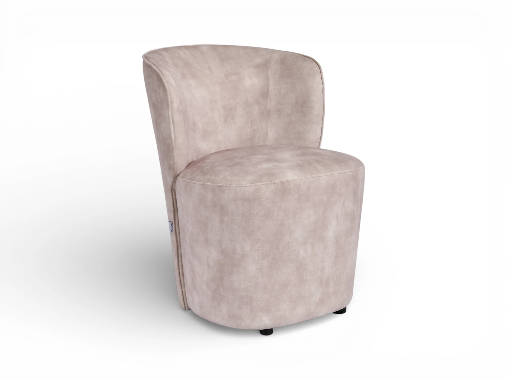 Riva Desert Rose Performance Plush Fabric Dining Chair - Image 3