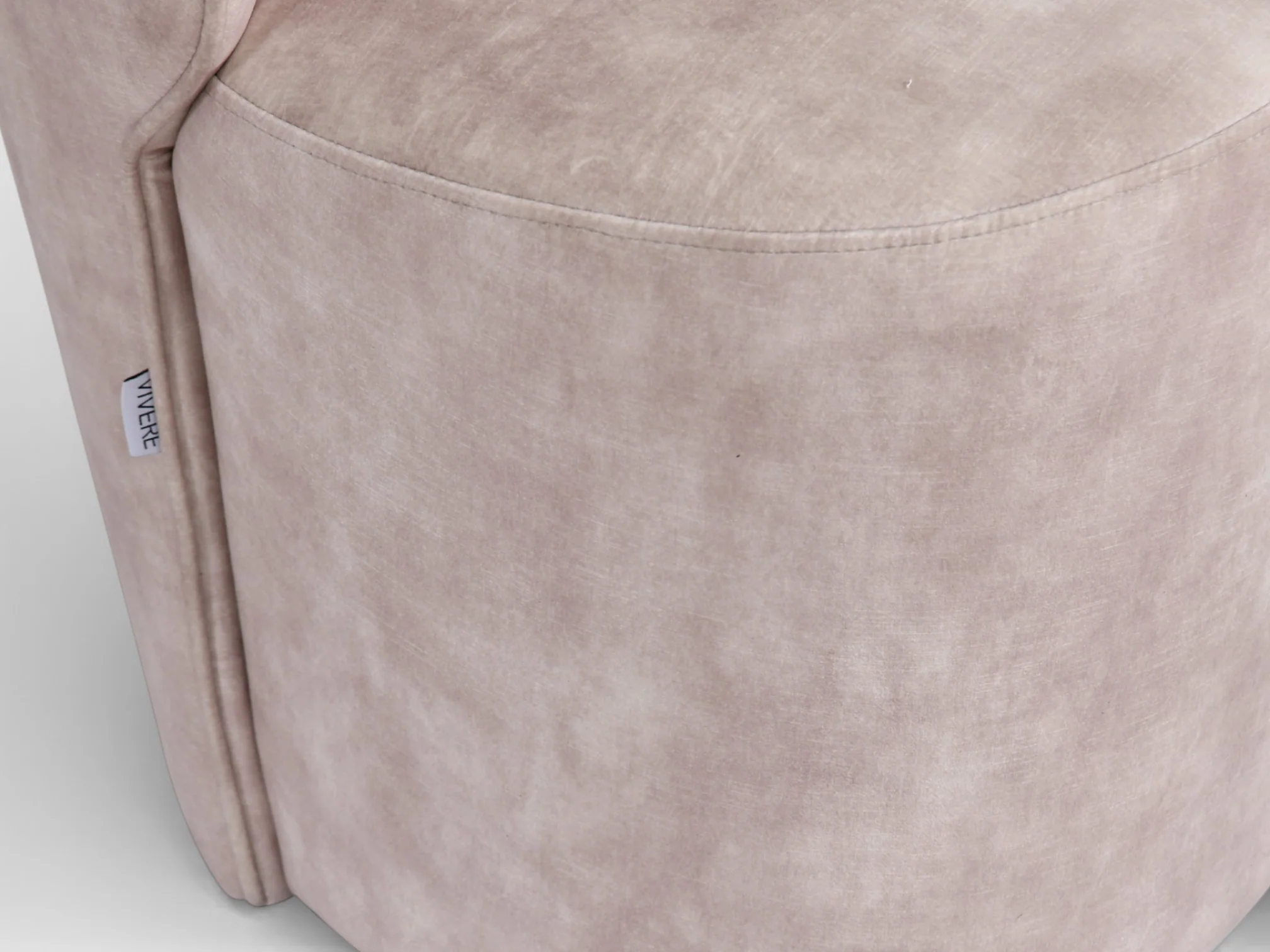 Riva Desert Rose Performance Plush Fabric Dining Chair - Image 9