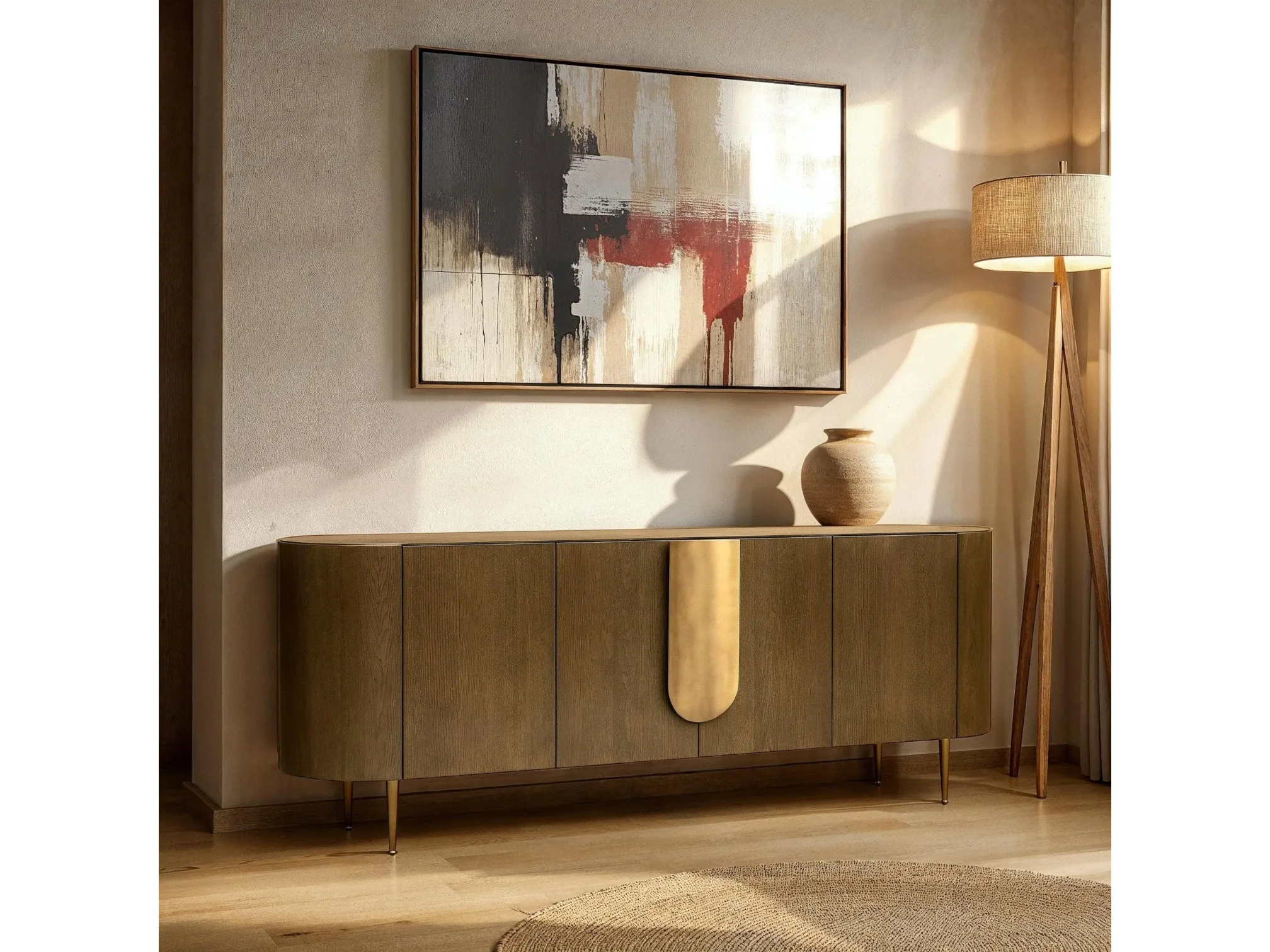 San Mateo Caramel Oak Sideboard - Image 9