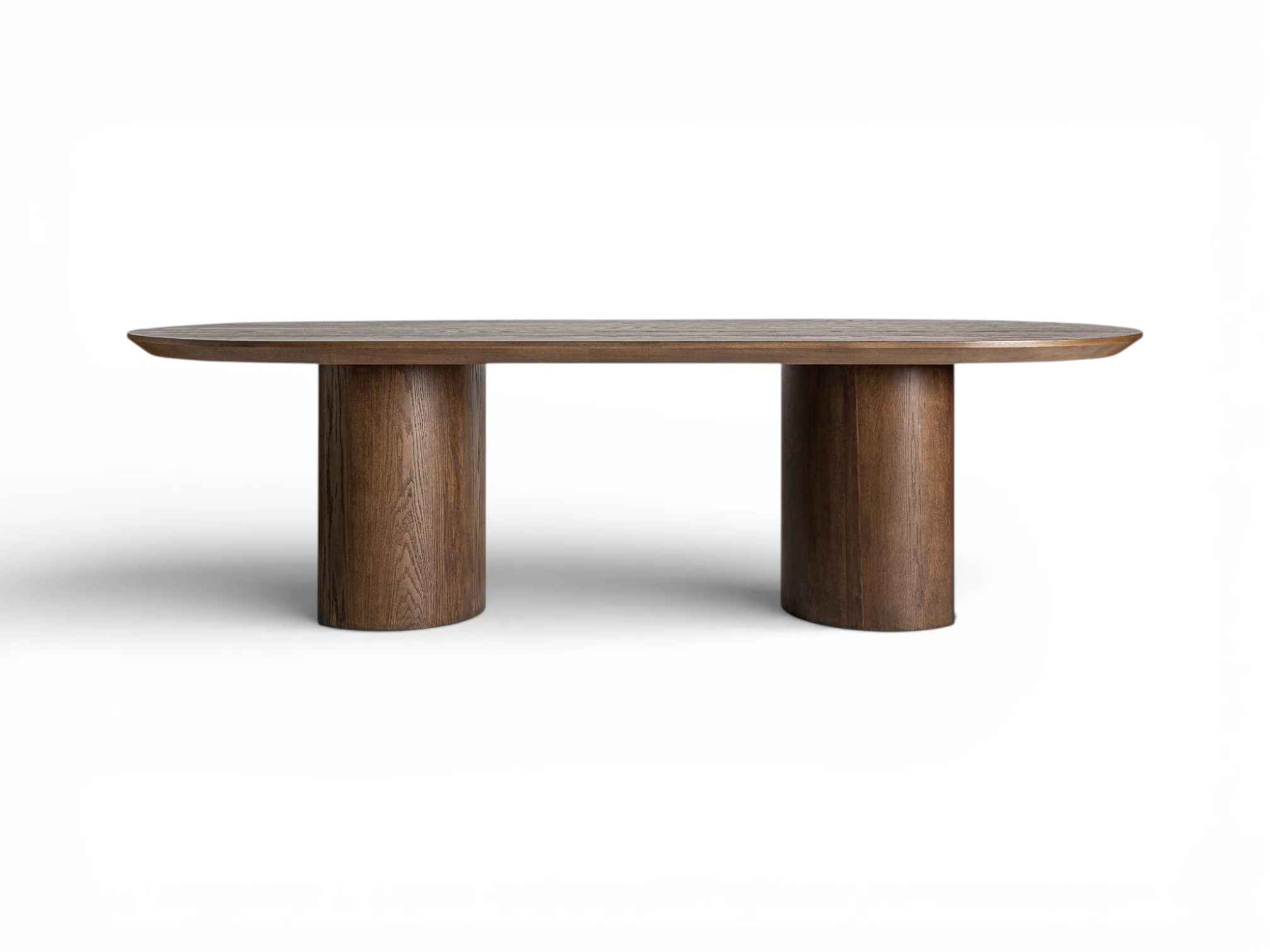 106" San Mateo Oval Caramel Oak Dining Table - Image 3