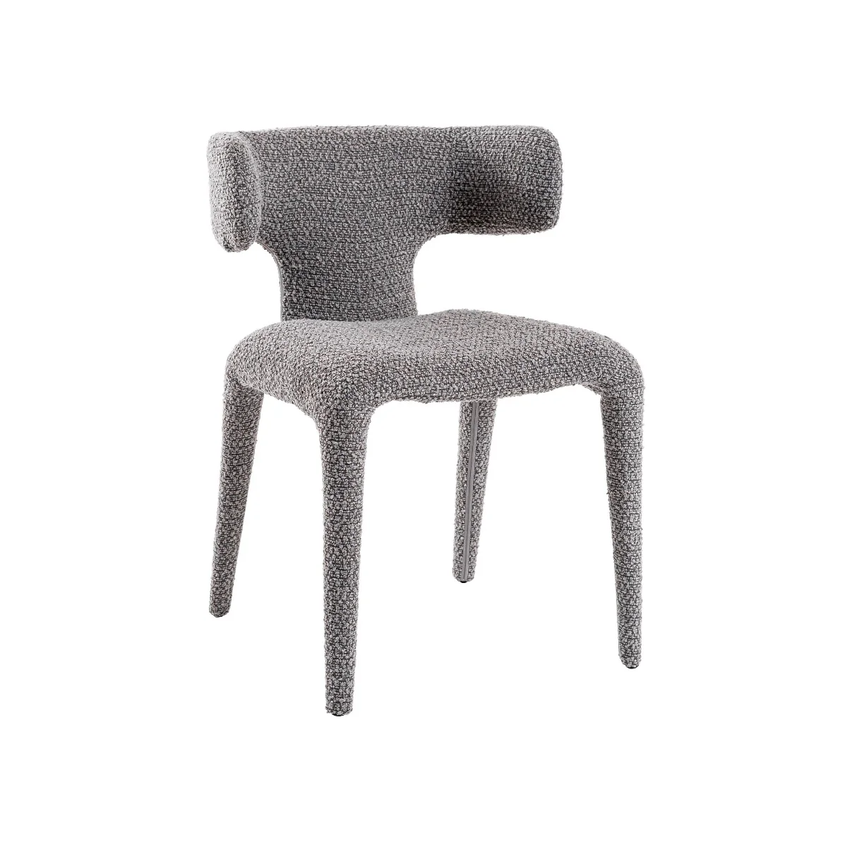 Simone Modern Grey Fabric Dining Chair - Image 2