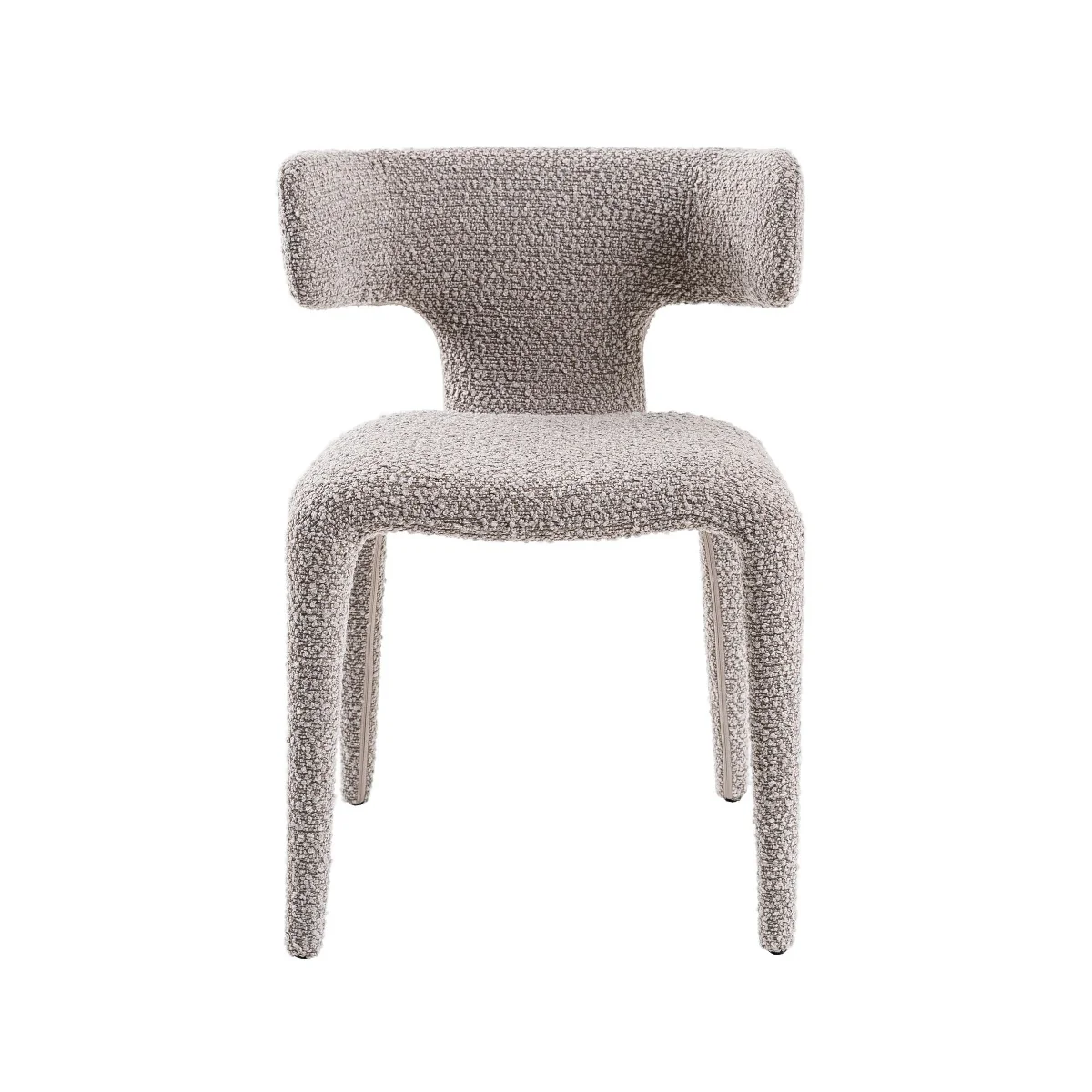 Simone Modern Light Grey Fabric Dining Chair - Image 6