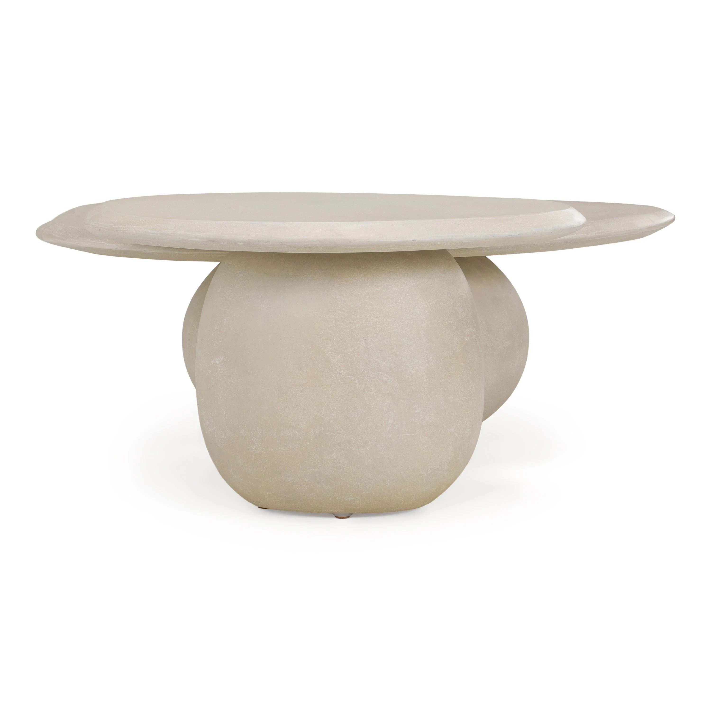 Solenne Modern Beige Fiberform Nesting Coffee Table Set - Image 4