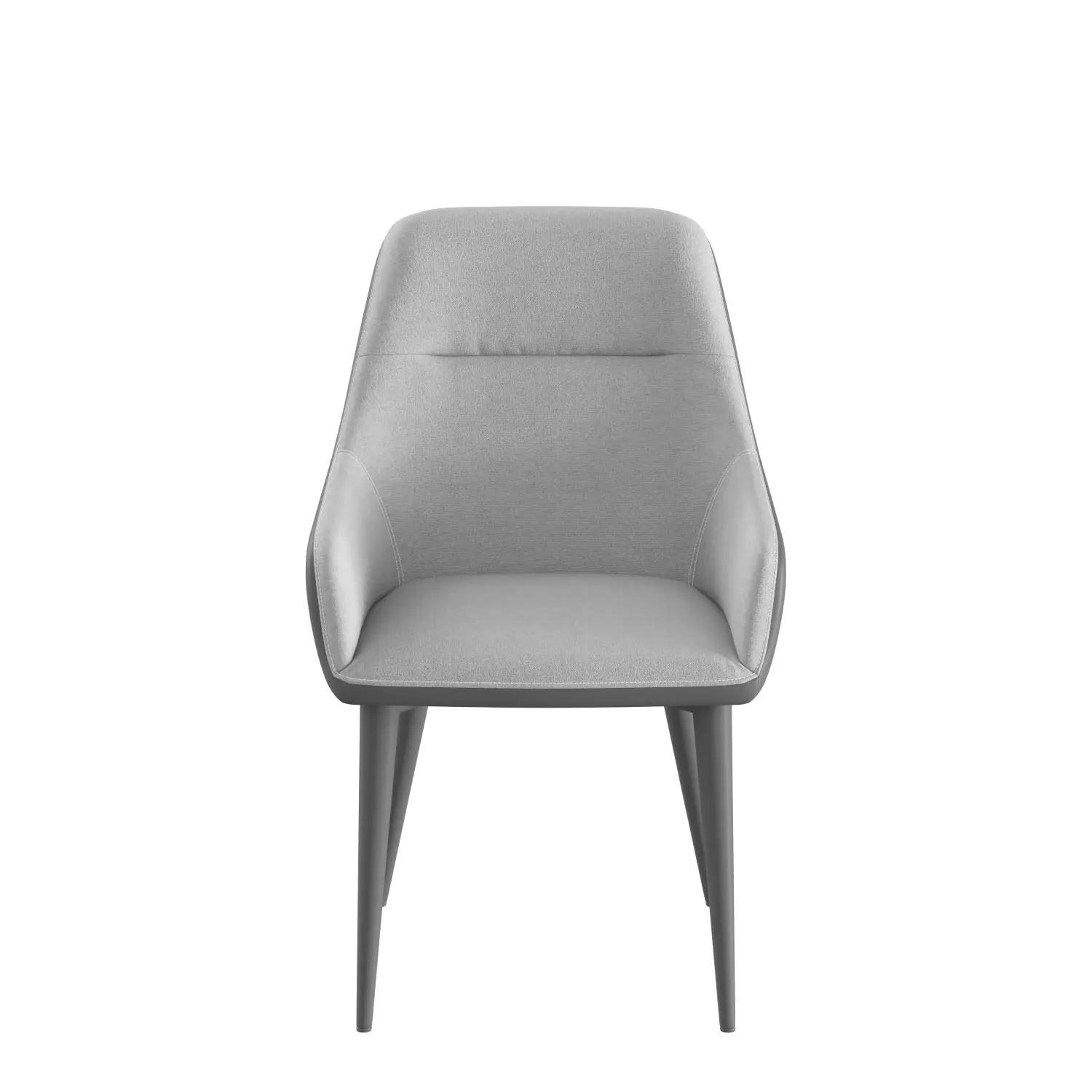 Sorrento Grey Fabric And Leather Dining Chair - Image 3
