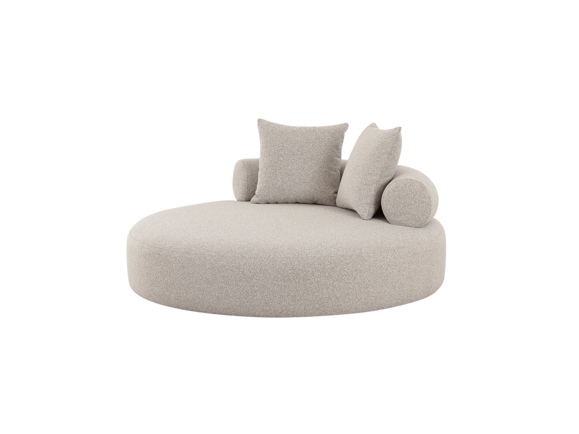 Spector Round Daybed Stone Textured Performance Fabric - Image 7