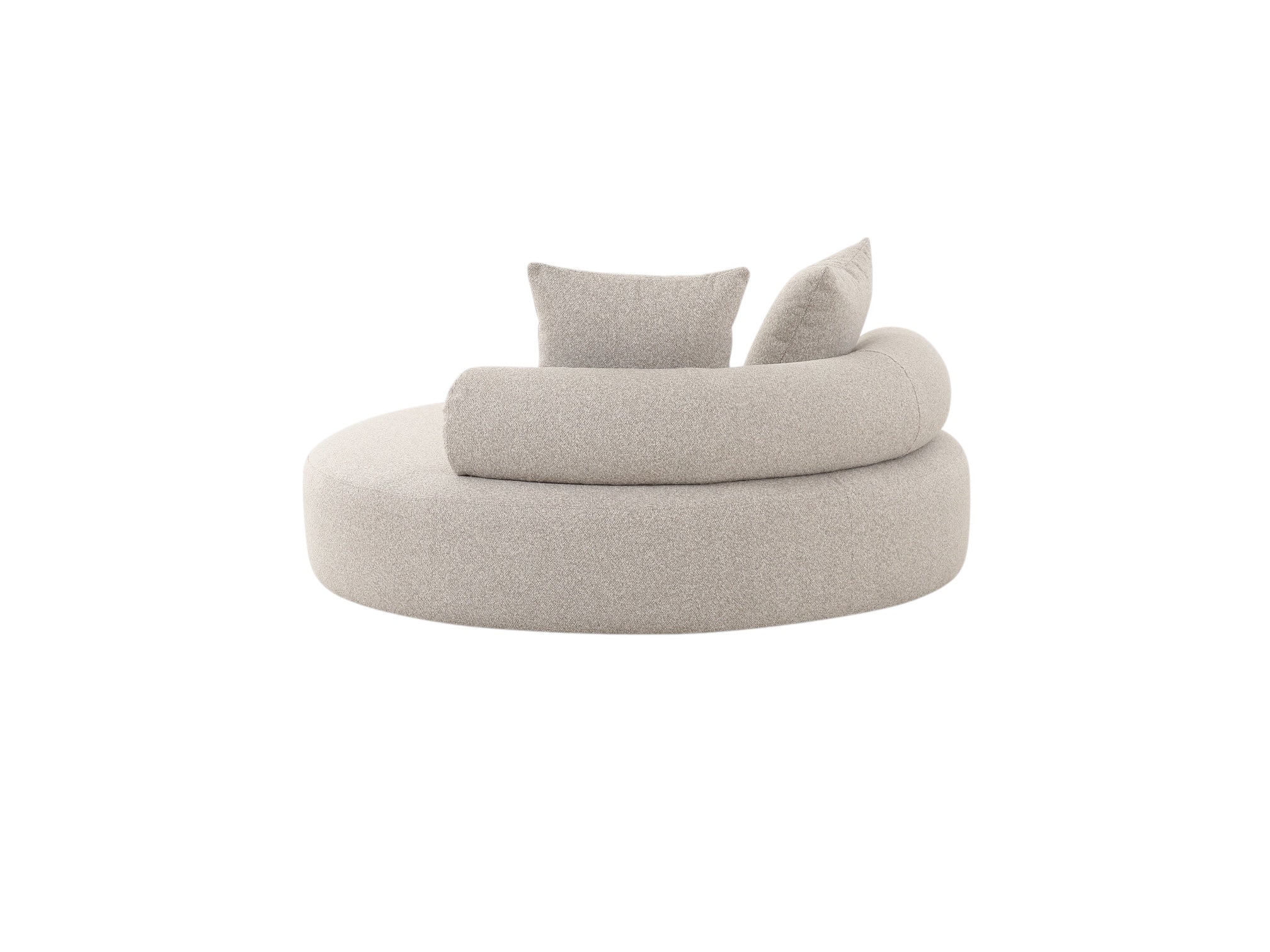 Spector Round Daybed Stone Textured Performance Fabric - Image 8
