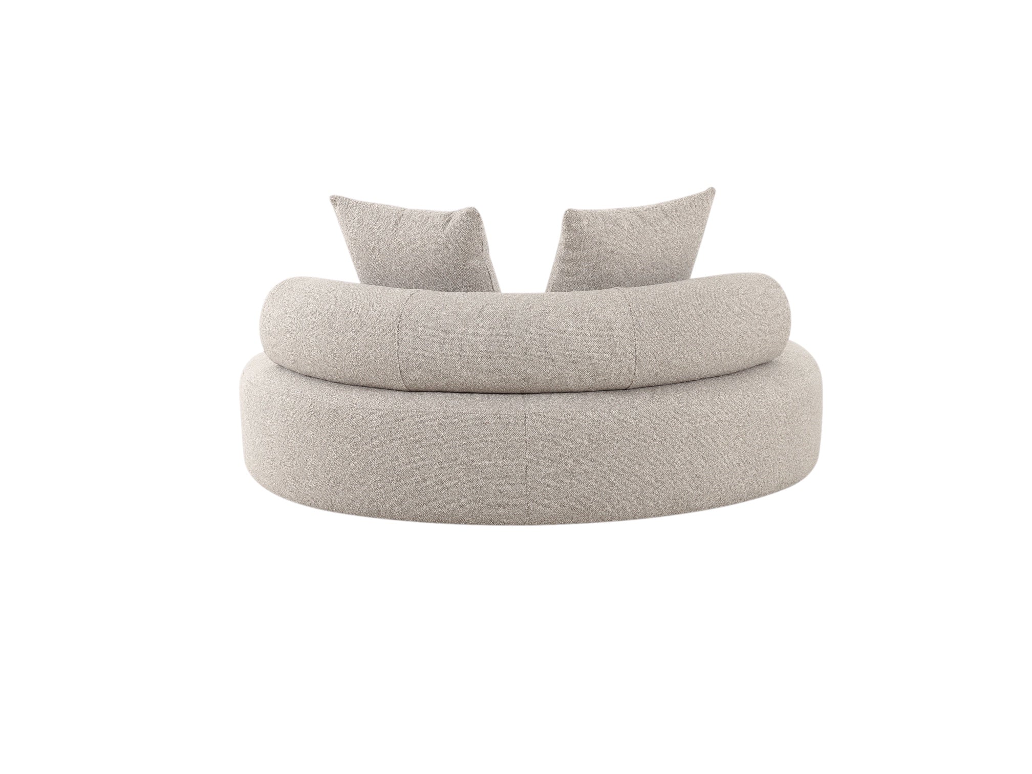 Spector Round Daybed Stone Textured Performance Fabric - Image 9