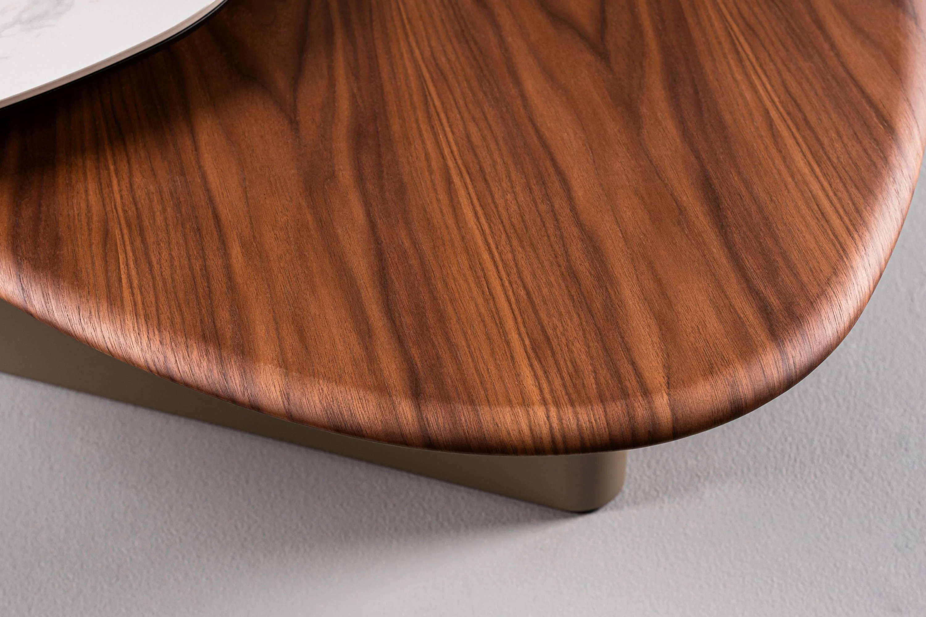 Stratos Modern Ceramic + Walnut Coffee Table - Image 8